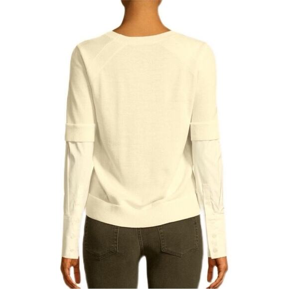 VERONICA BEARD Wool Layered Crewneck Sweater - Picture 2 of 3